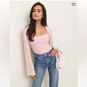 Reformation Chloe Knit Shrug Set